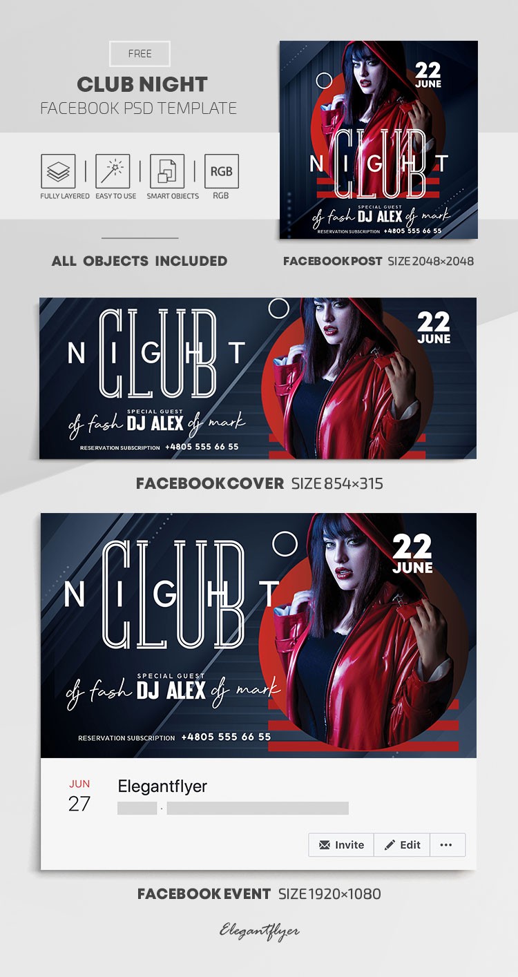Club Night Facebook by ElegantFlyer