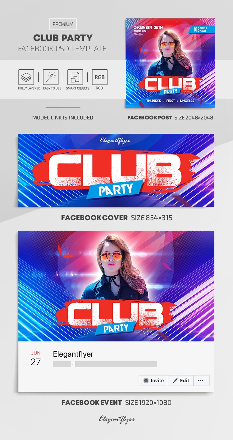 Club Party Facebook by ElegantFlyer