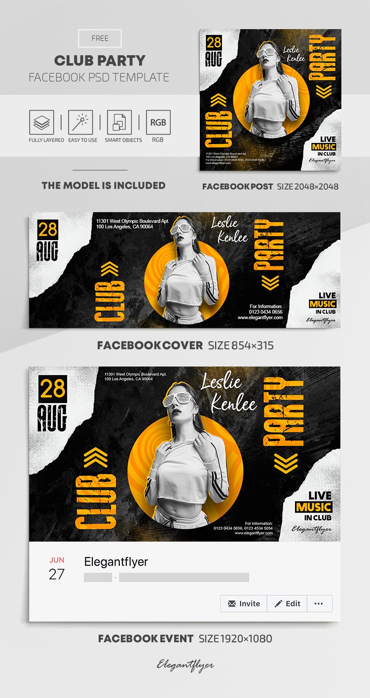 Club Party Facebook by ElegantFlyer