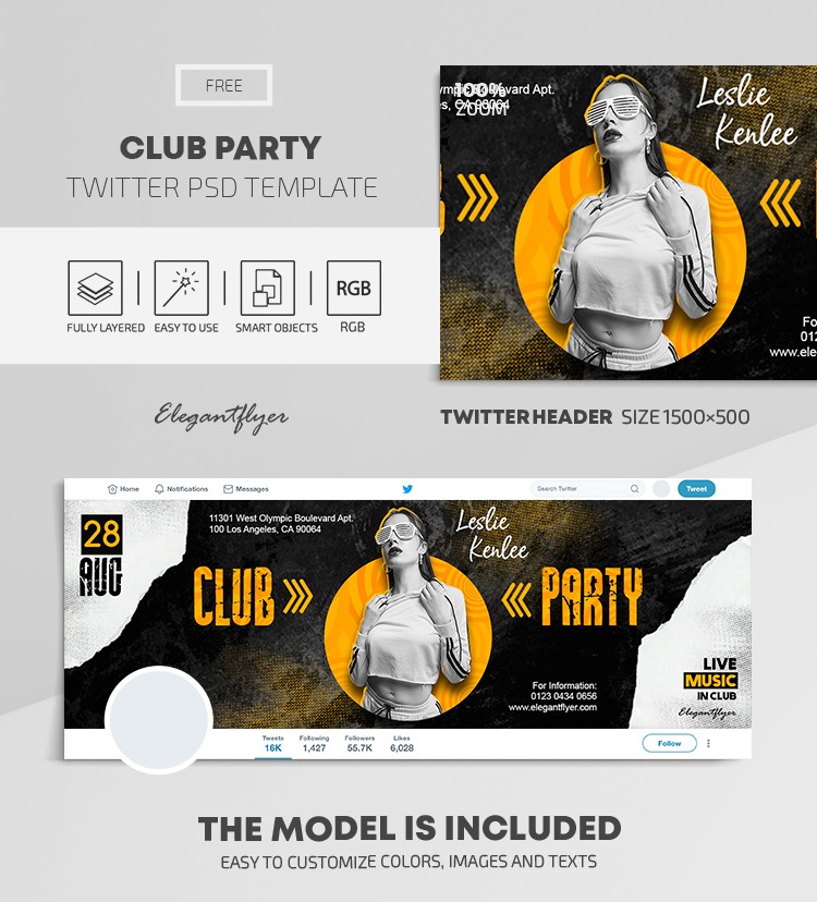 Festa del club su Twitter by ElegantFlyer