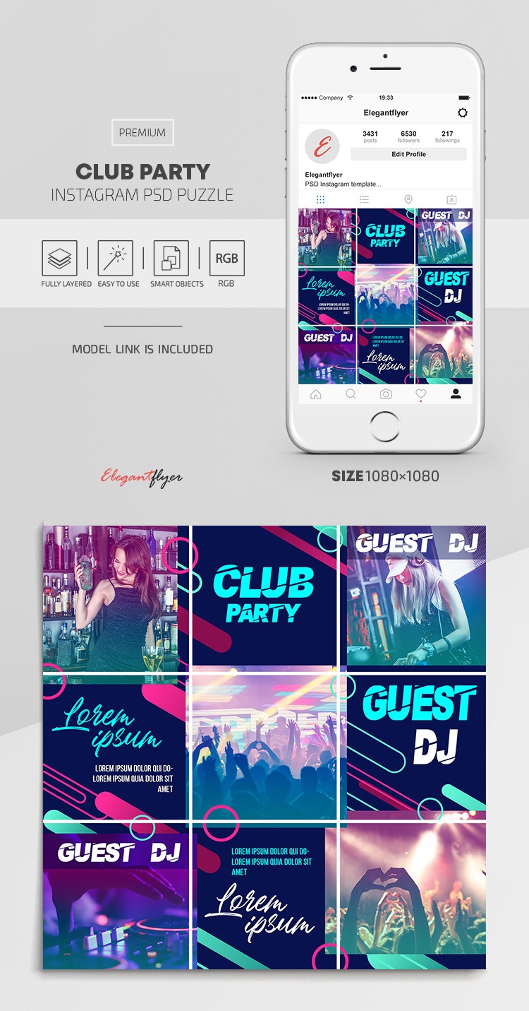 Club Party Instagram by ElegantFlyer