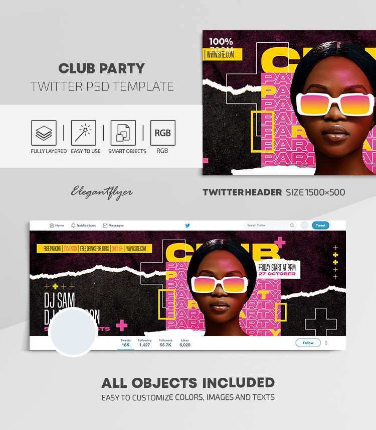 Club Party auf Twitter by ElegantFlyer