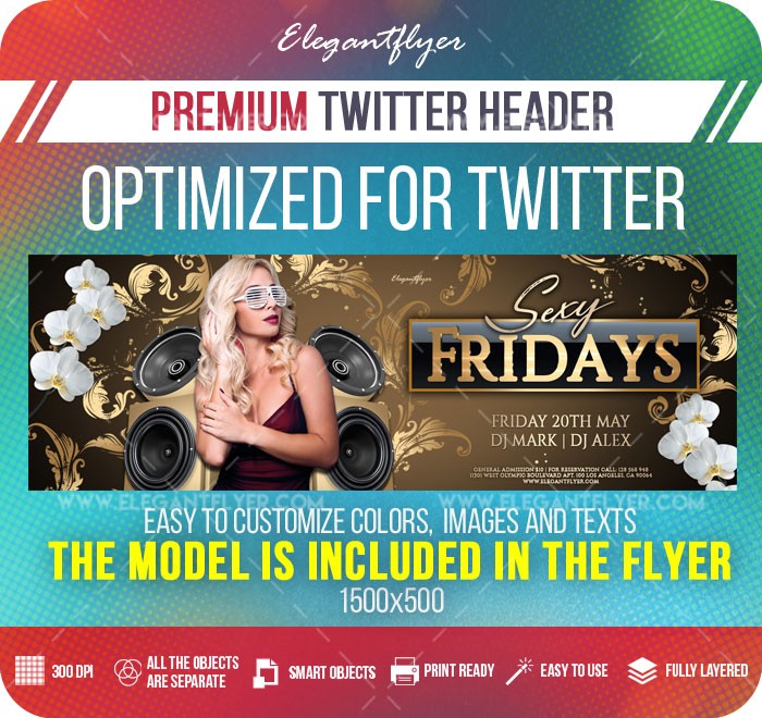 Club Sexy Fridays Twitter by ElegantFlyer