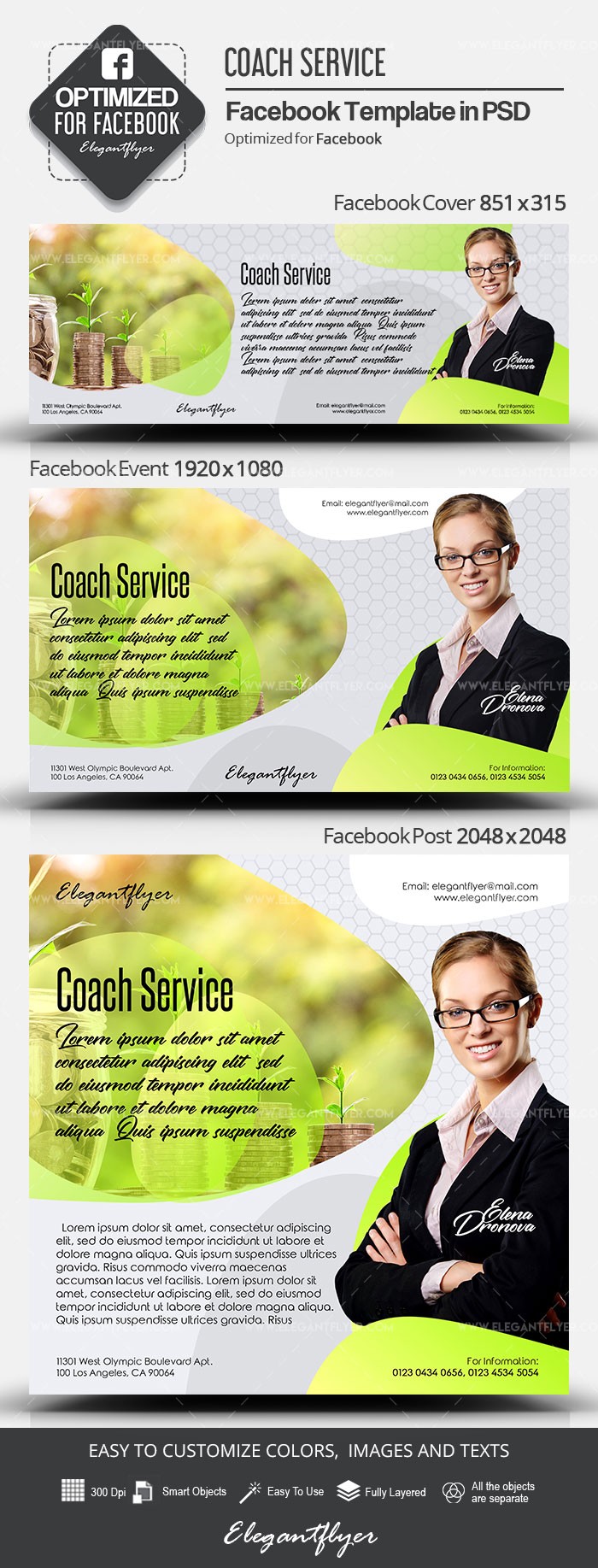 Coach Service Facebook by ElegantFlyer