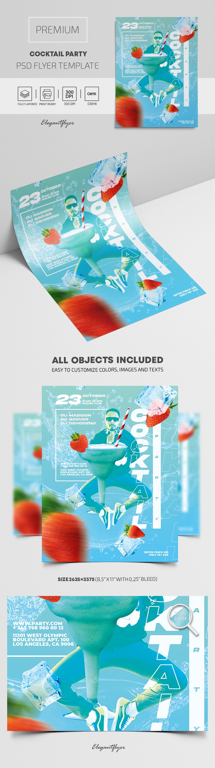 Brochure de soirée cocktail by ElegantFlyer