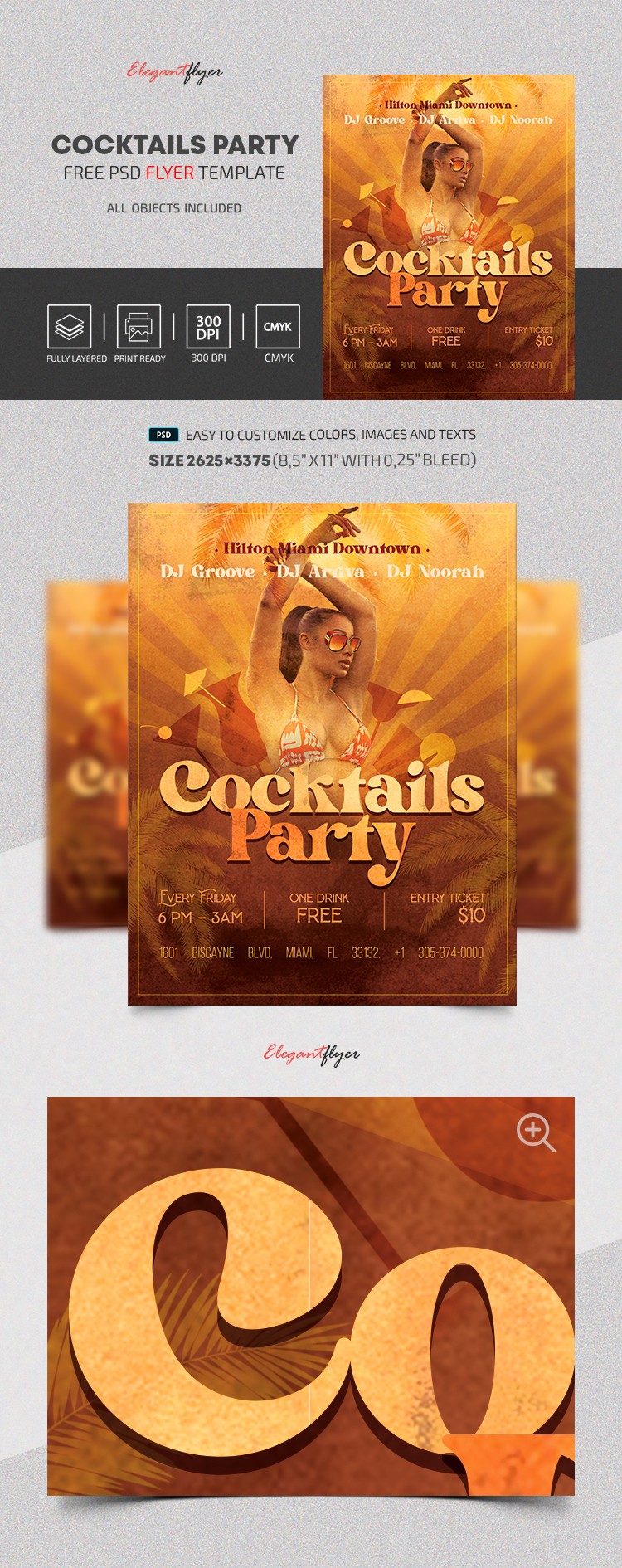 Cocktails Party Flyer by ElegantFlyer