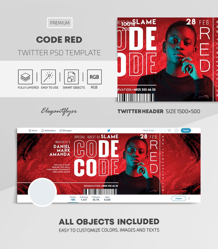 Código Rojo Twitter by ElegantFlyer