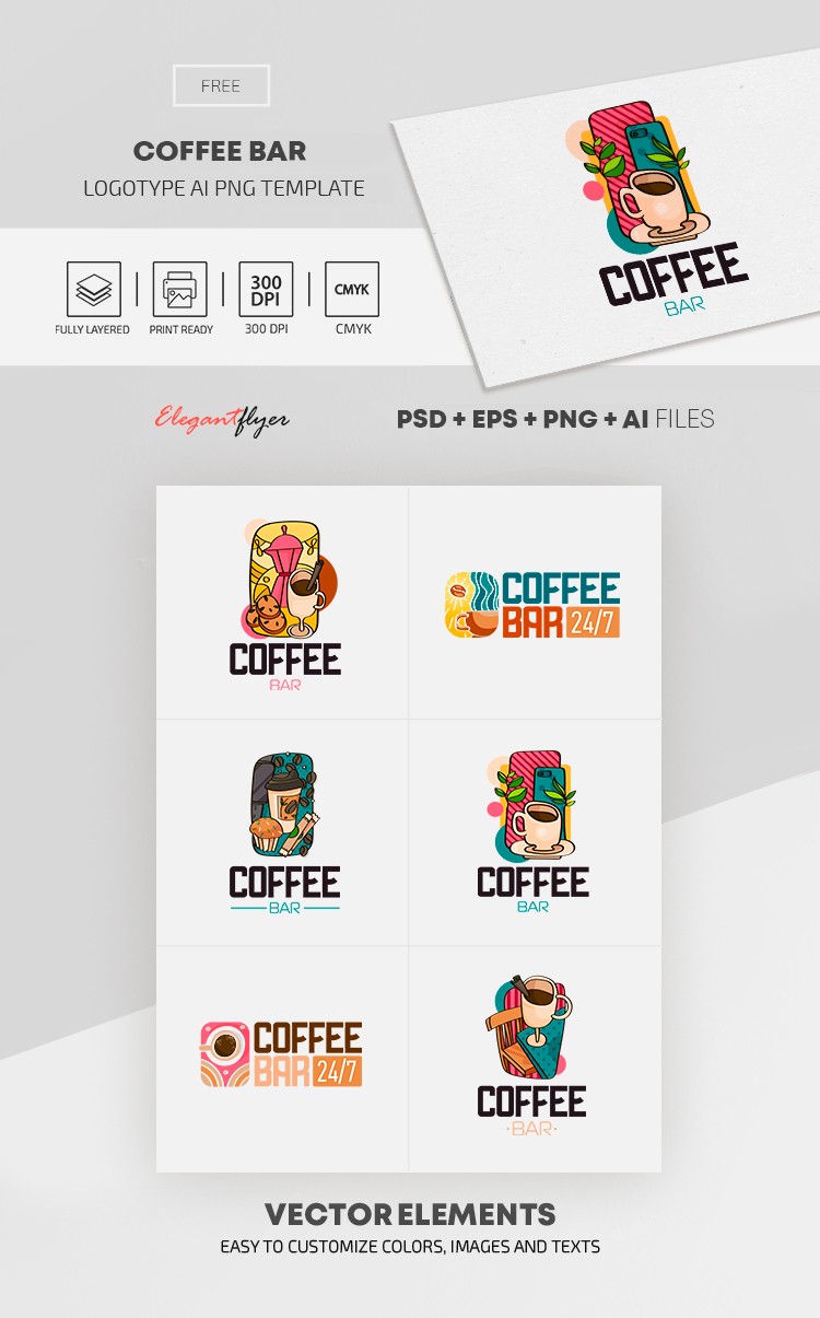 Coffee Bar Logo Set by ElegantFlyer