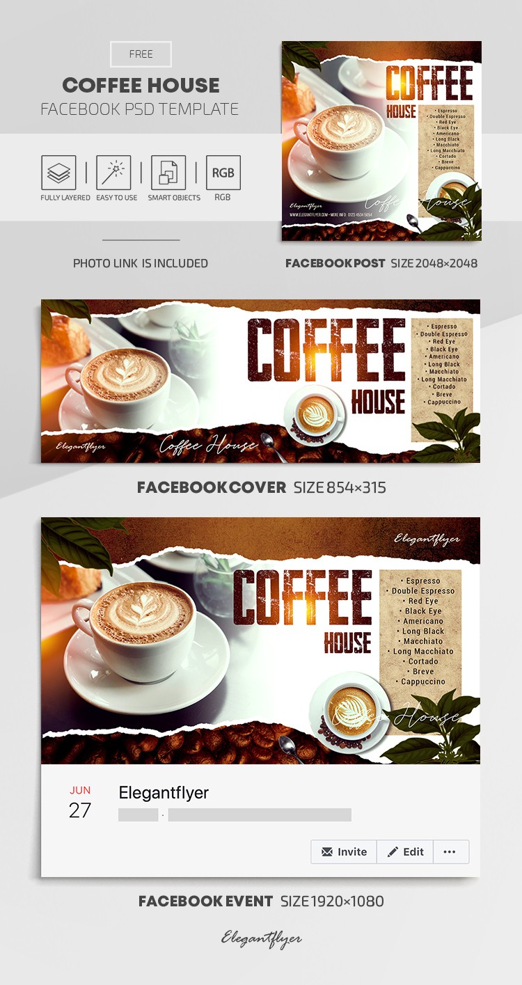 Coffee House Facebook by ElegantFlyer