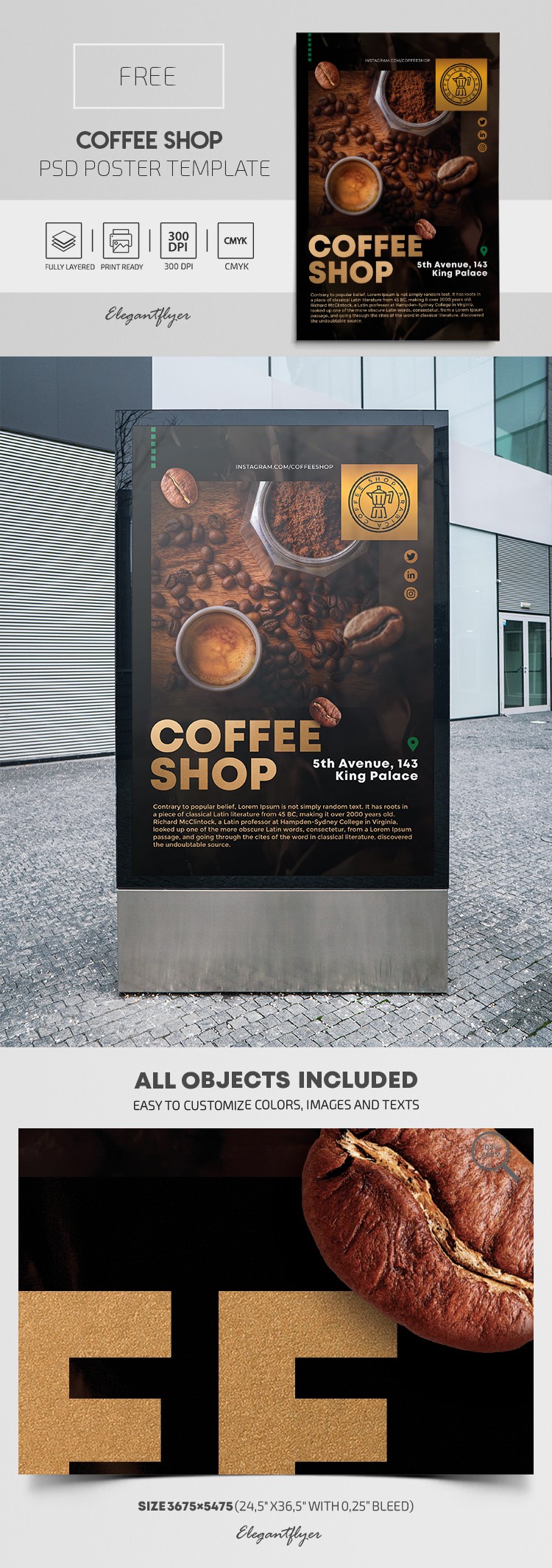 Coffee Shop Poster by ElegantFlyer