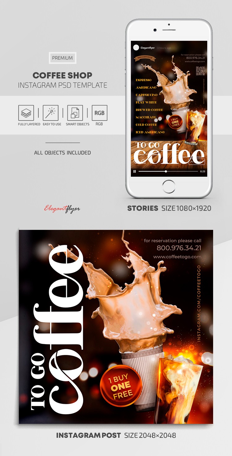 Coffee Shop Instagram by ElegantFlyer