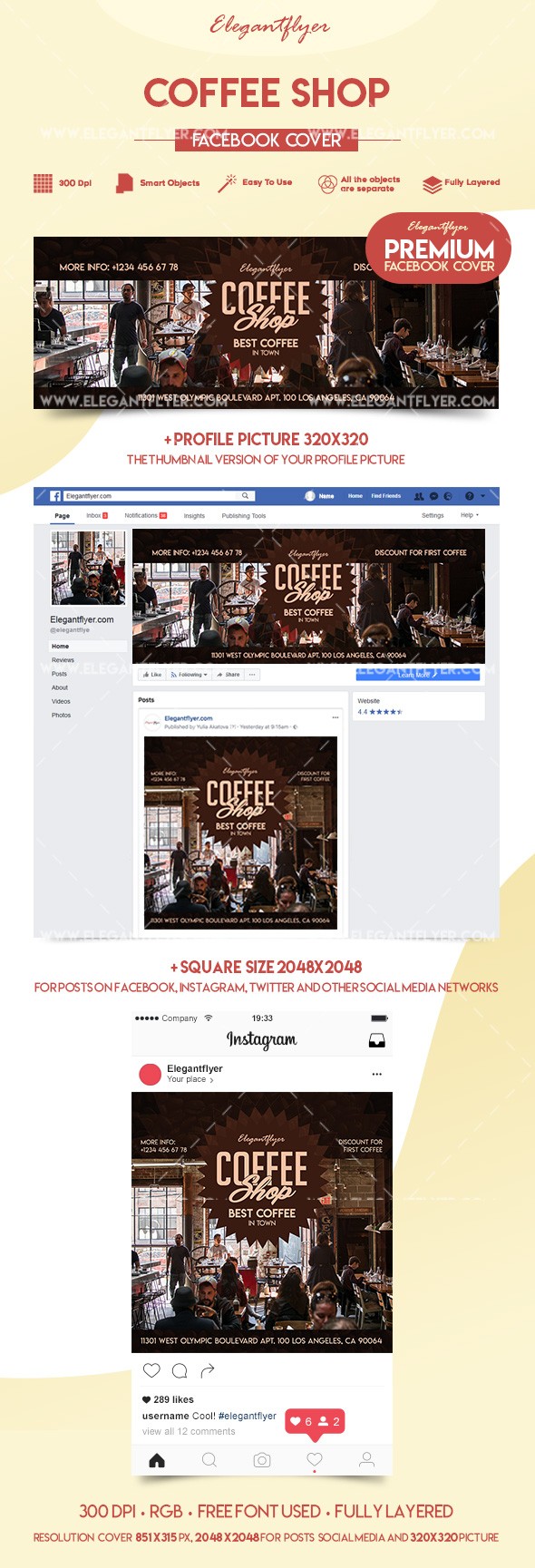 Coffee Shop Facebook by ElegantFlyer