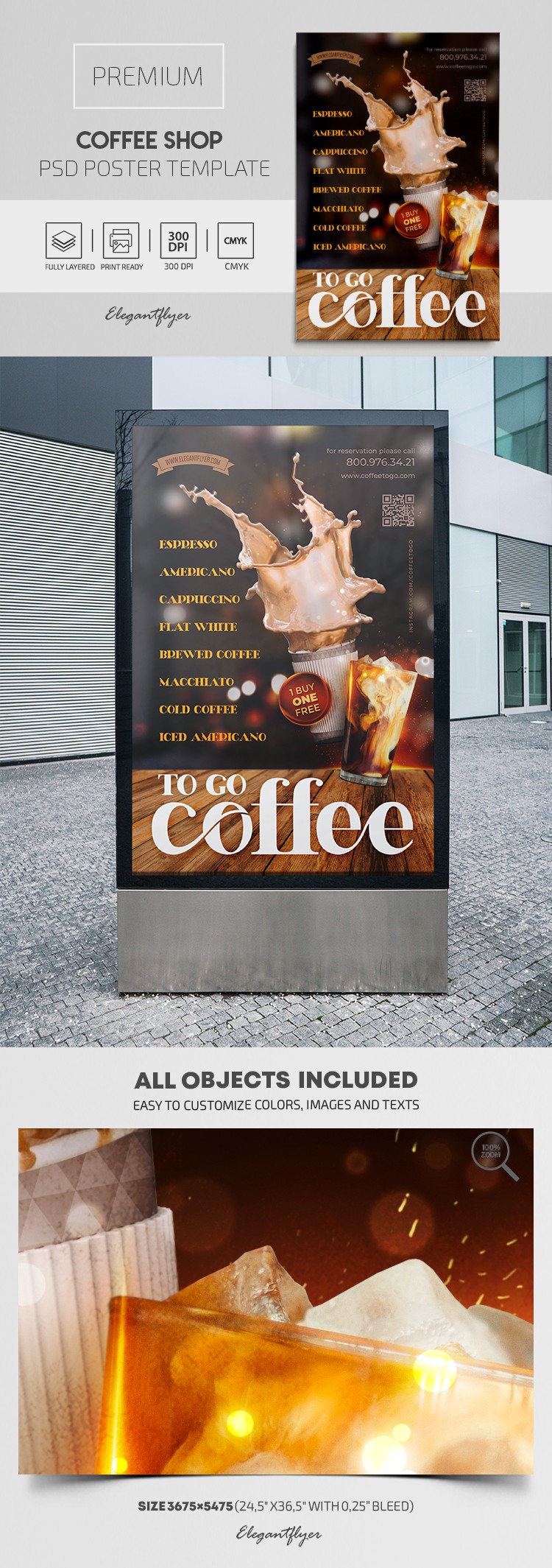 Plakat kawiarni. by ElegantFlyer