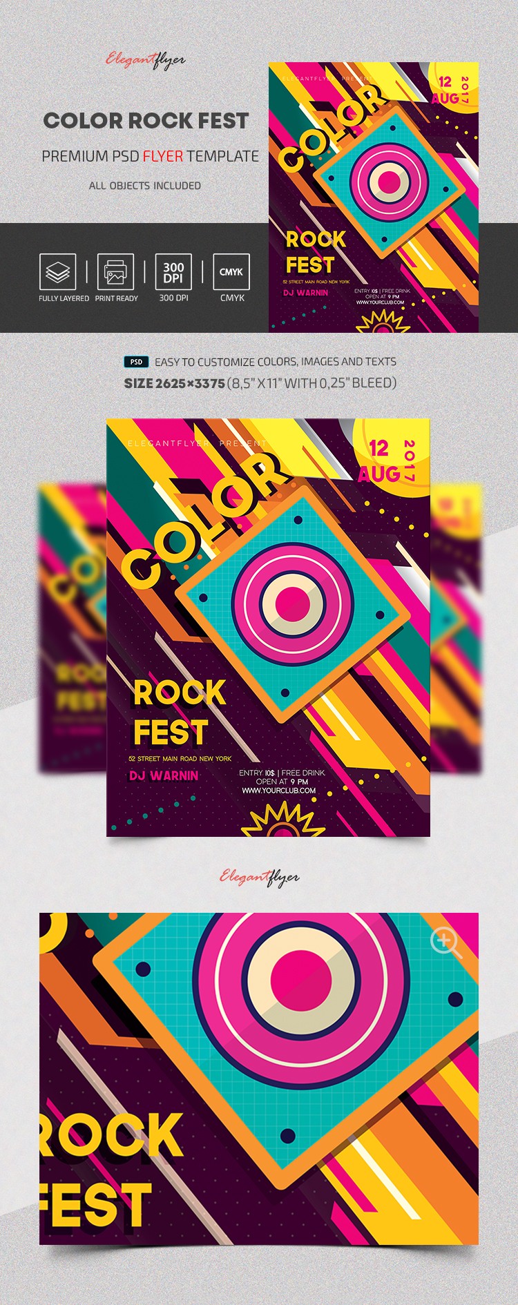 Сolor Rock Fest --> Farben Rock Fest by ElegantFlyer