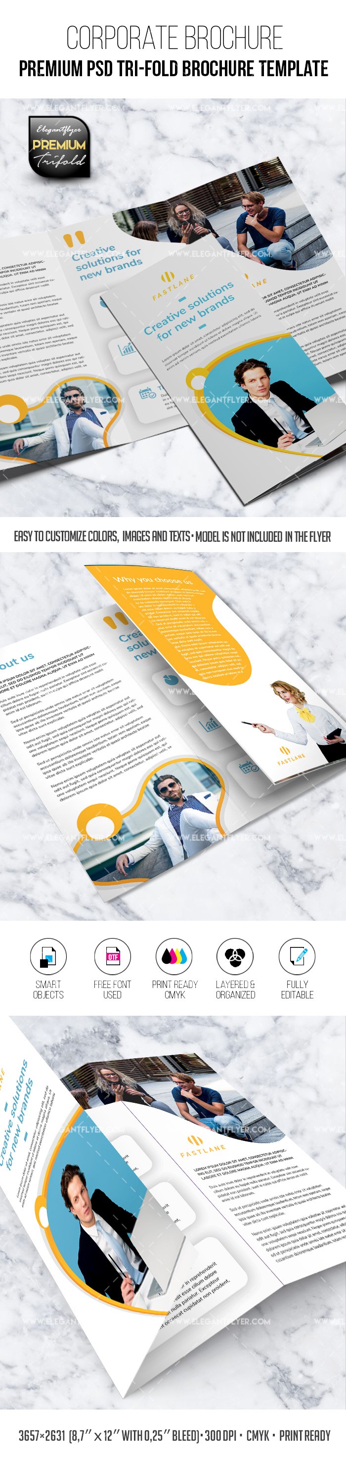Company - Premium Tri- Fold Brochure Template by ElegantFlyer
