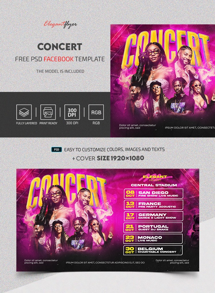 Koncert na żywo na Facebooku by ElegantFlyer