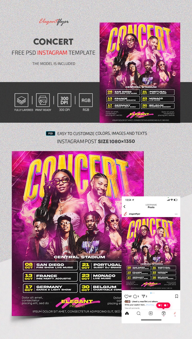 Koncert na żywo na Instagramie by ElegantFlyer