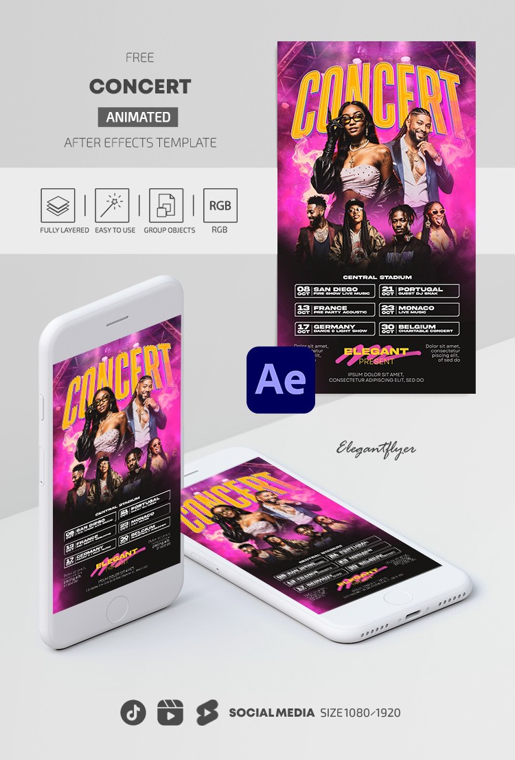 Concerto Live Instagram Reel by ElegantFlyer