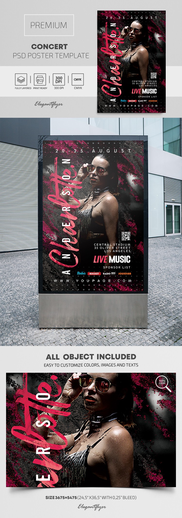 Poster del concerto by ElegantFlyer