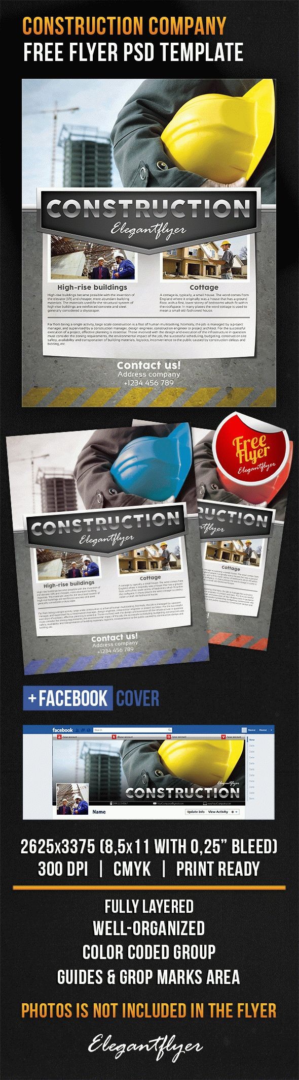 Construction company by ElegantFlyer