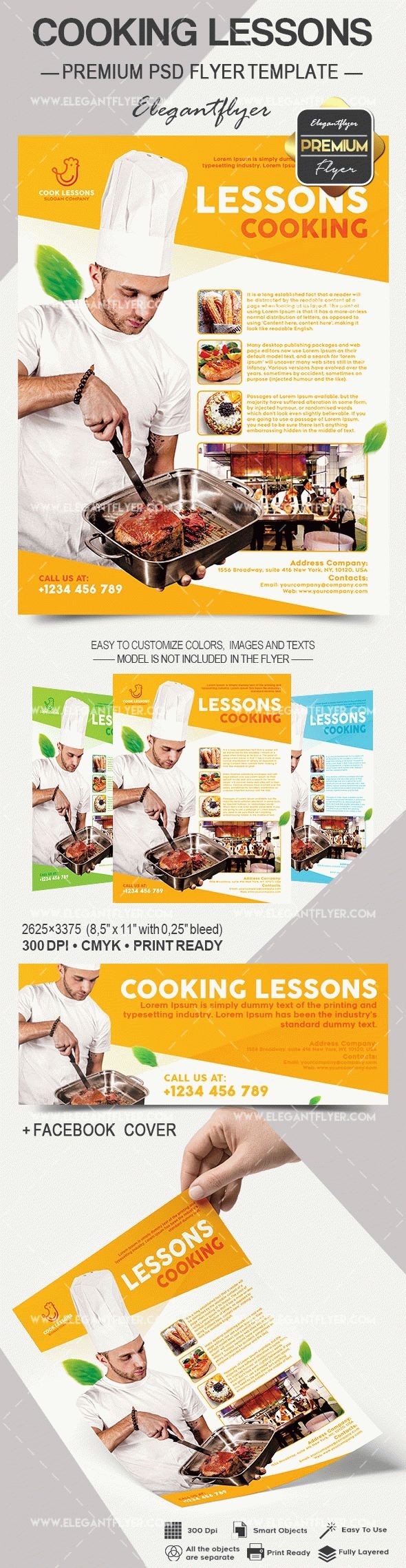 Clases de cocina by ElegantFlyer