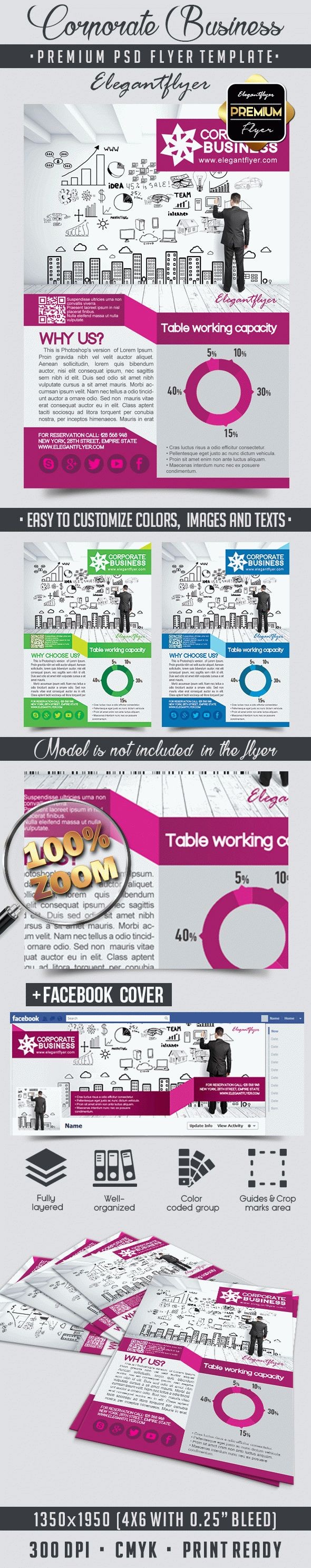 Attività aziendale aziendale con infografiche by ElegantFlyer