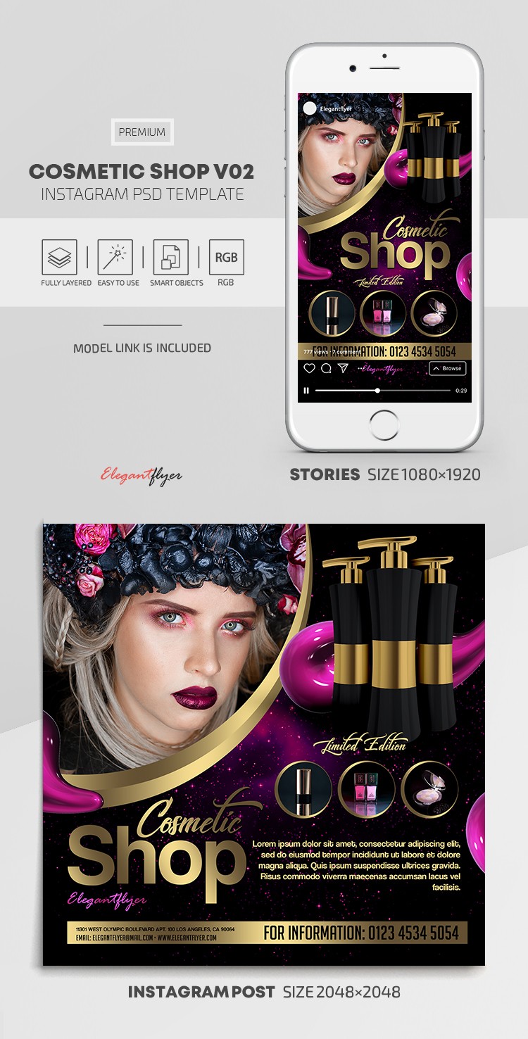 Cosmetic Shop Instagram by ElegantFlyer