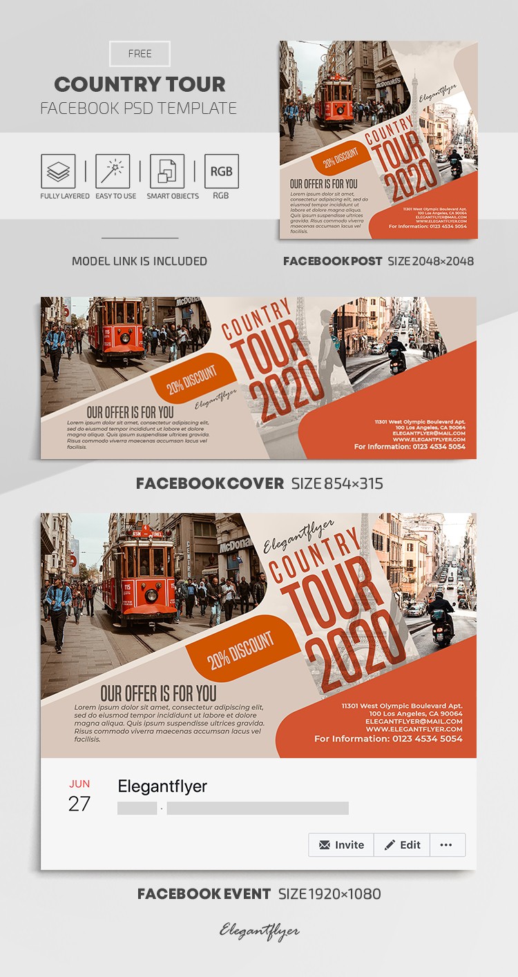 Tour Paese Facebook by ElegantFlyer