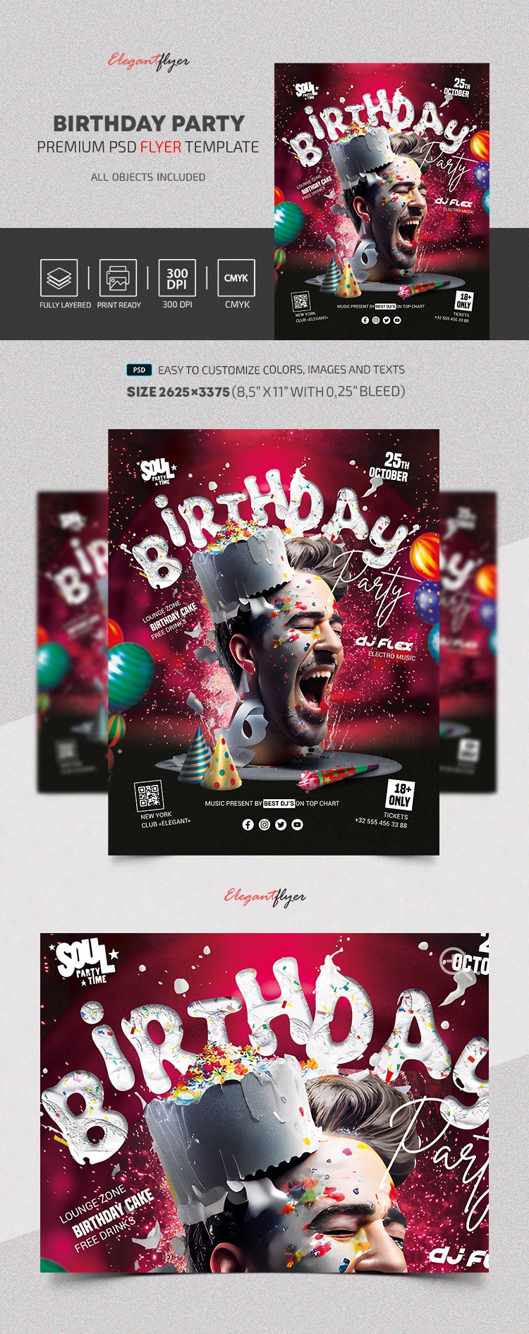 Festa de Aniversário Louca by ElegantFlyer