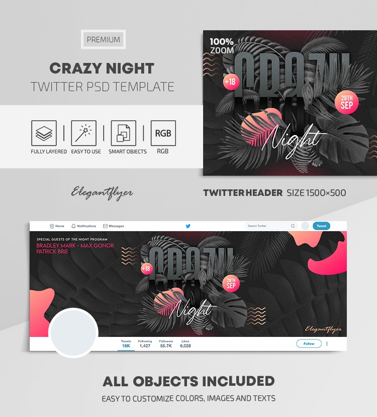Crazy Night Twitter by ElegantFlyer