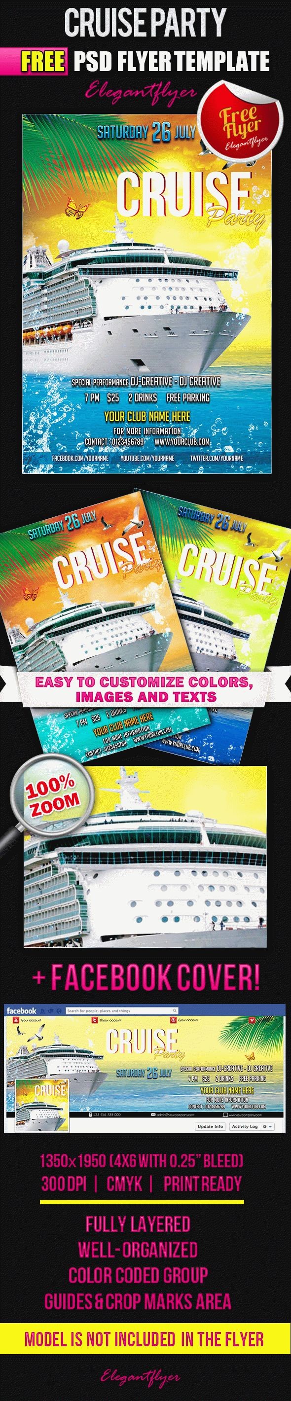 Cruise Party Flyer by ElegantFlyer