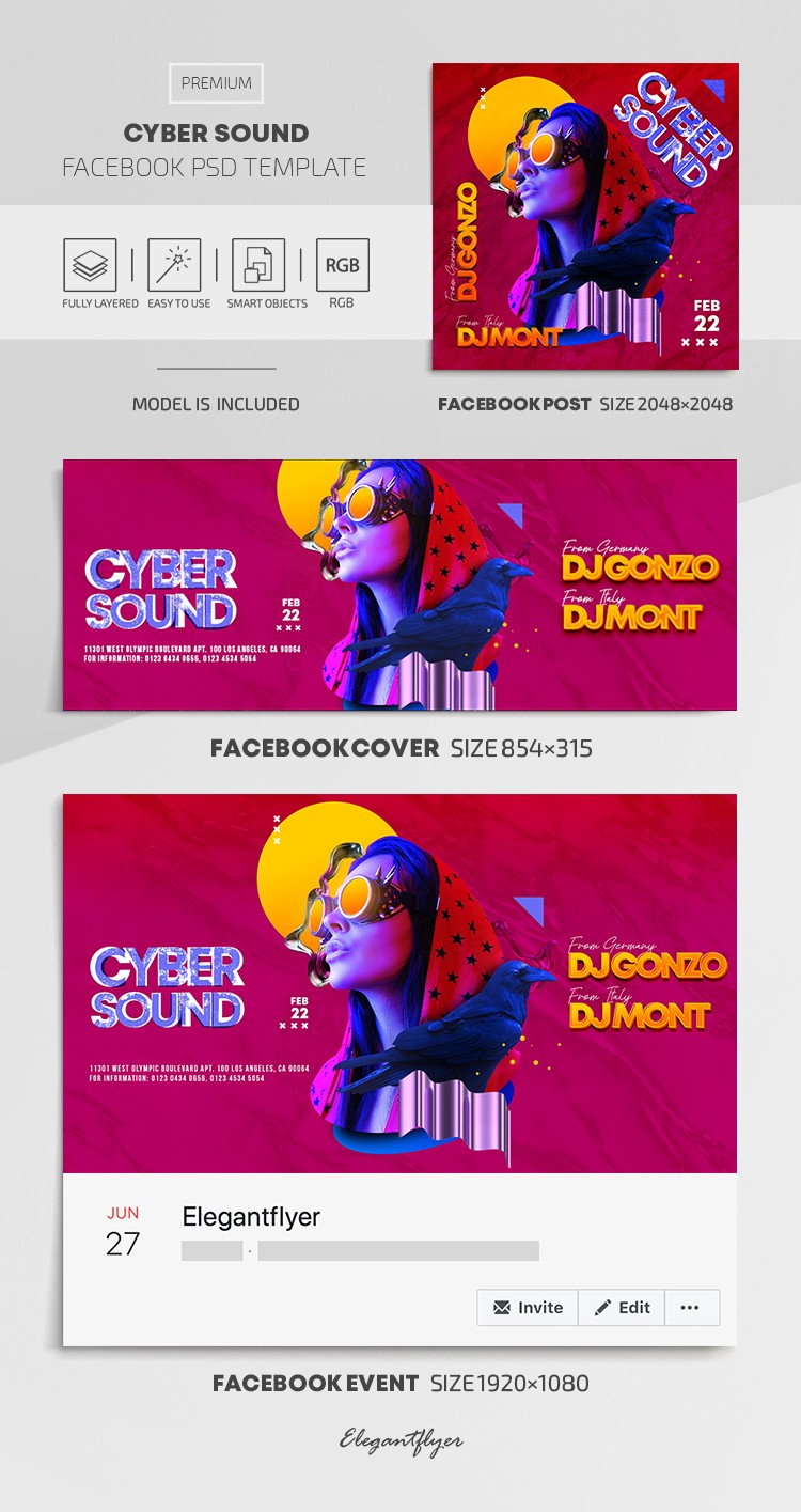 Cyber Sound Facebook by ElegantFlyer