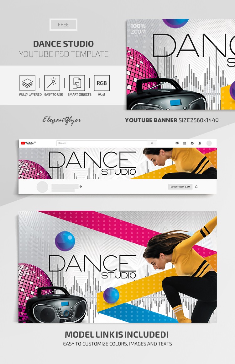 Dance Studio Youtube by ElegantFlyer