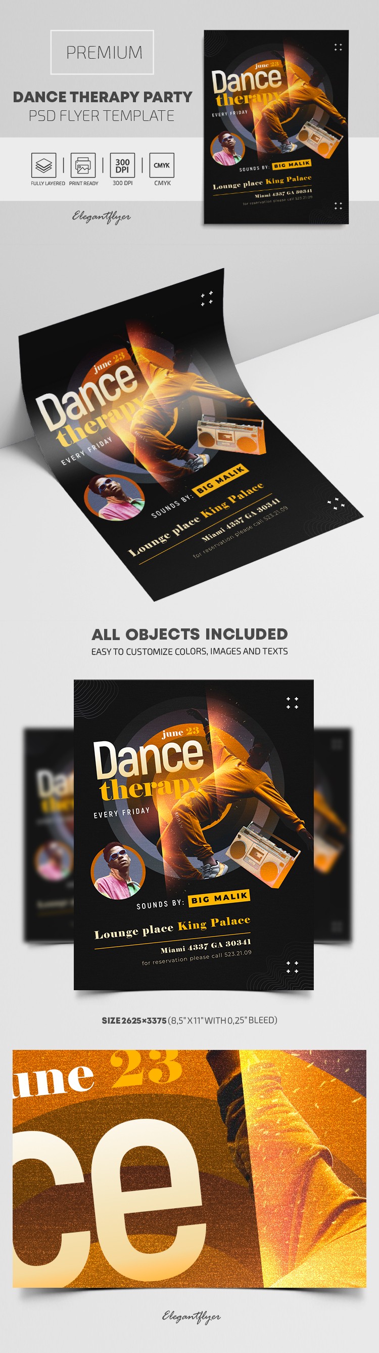 Dance Therapy Party Flyer by ElegantFlyer