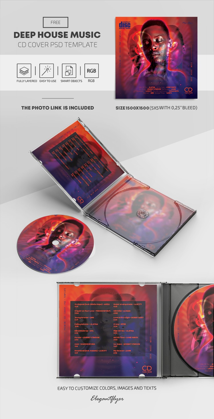 Couverture de CD de musique Deep House by ElegantFlyer