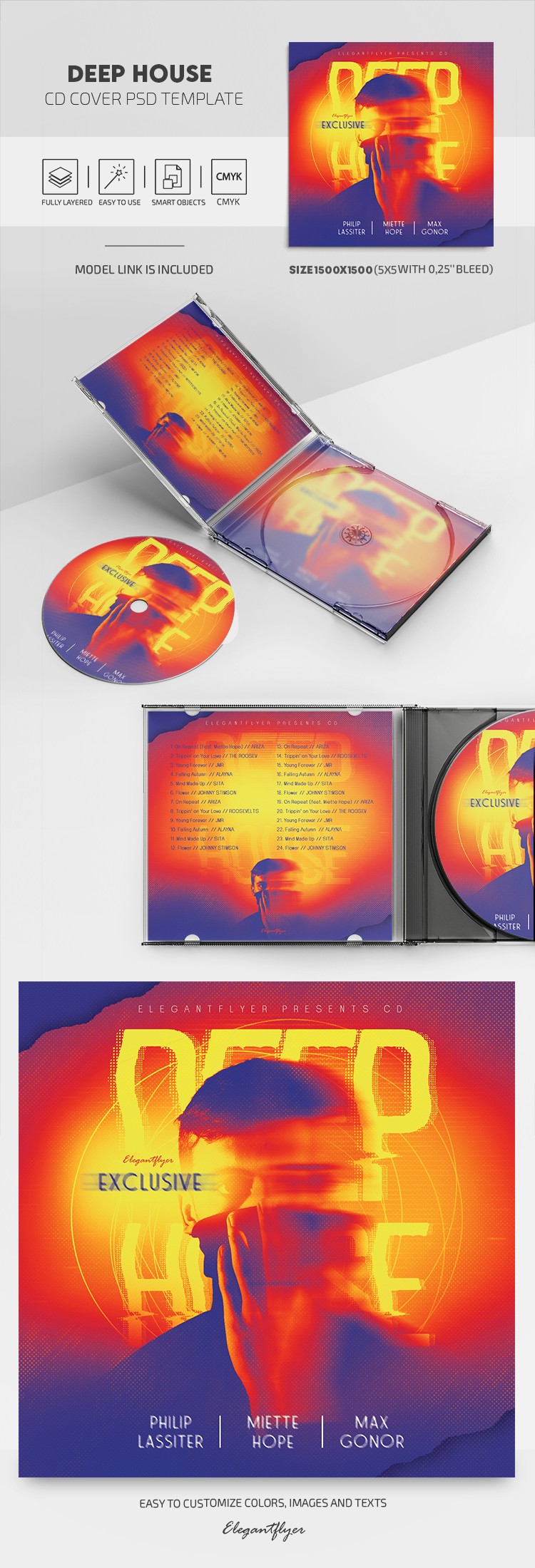 Deep House CD Cover by ElegantFlyer
