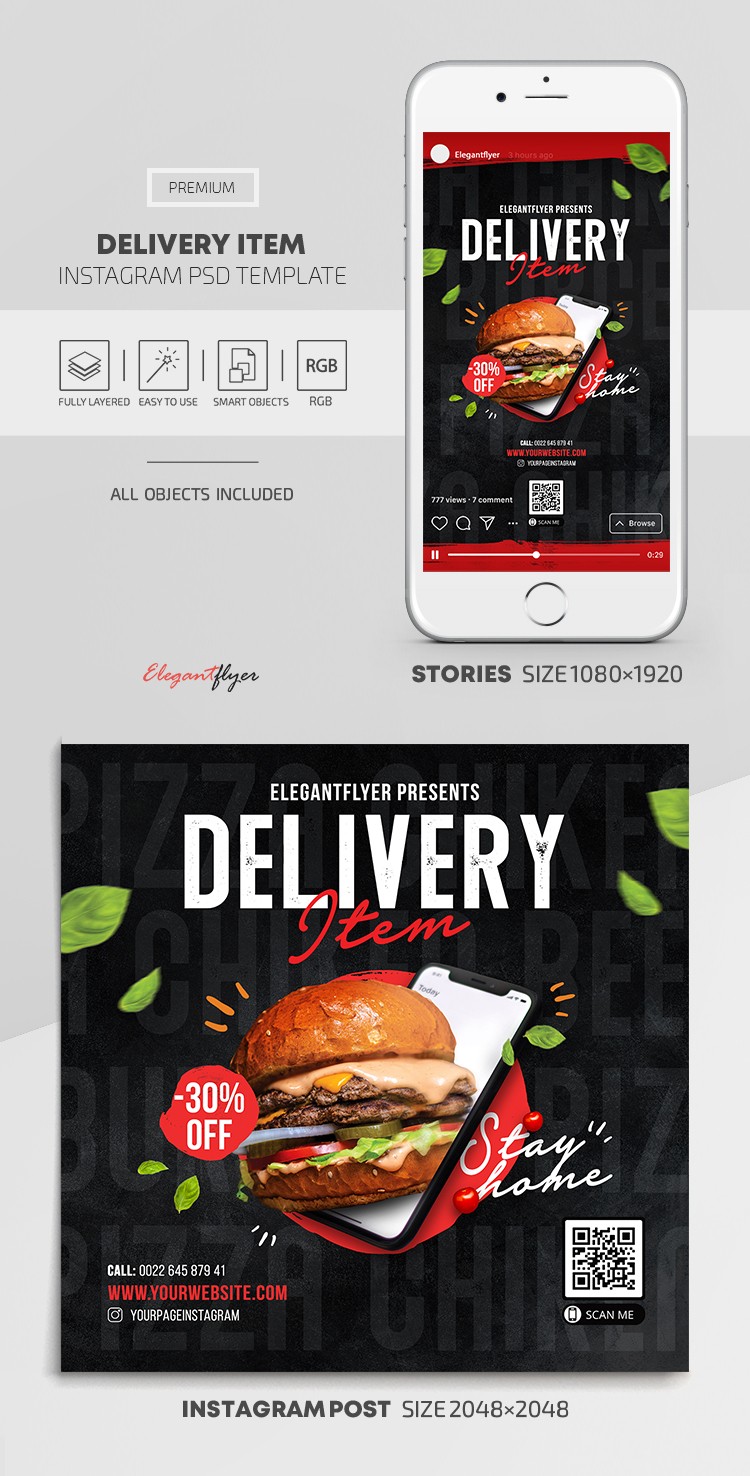 Delivery Item Instagram by ElegantFlyer