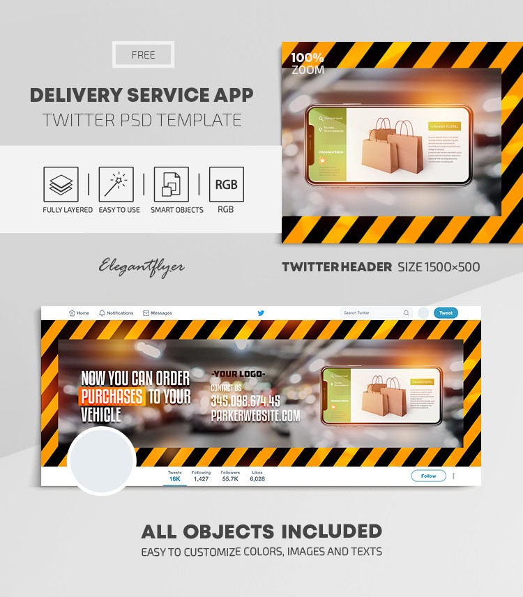 Aplicación de servicio de entrega by ElegantFlyer