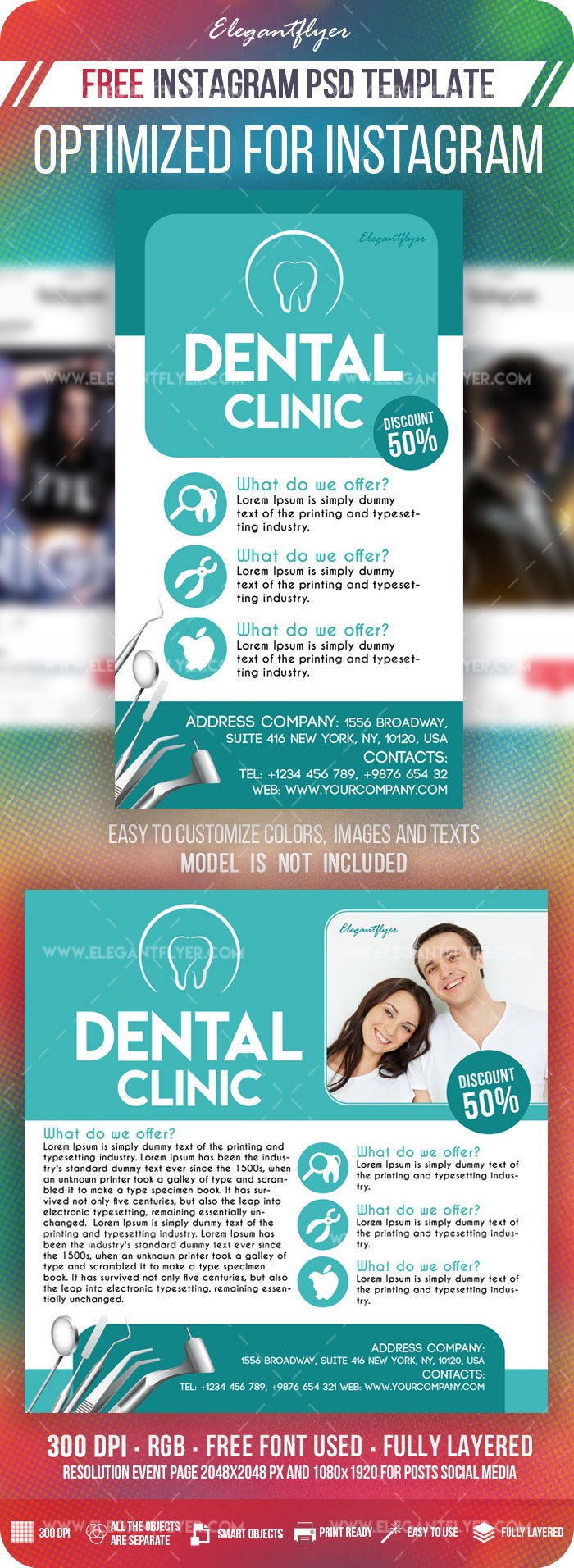 Dental Clinic Instagram by ElegantFlyer