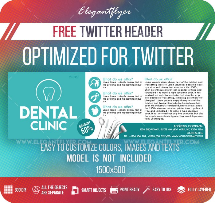 Clínica Dental en Twitter. by ElegantFlyer