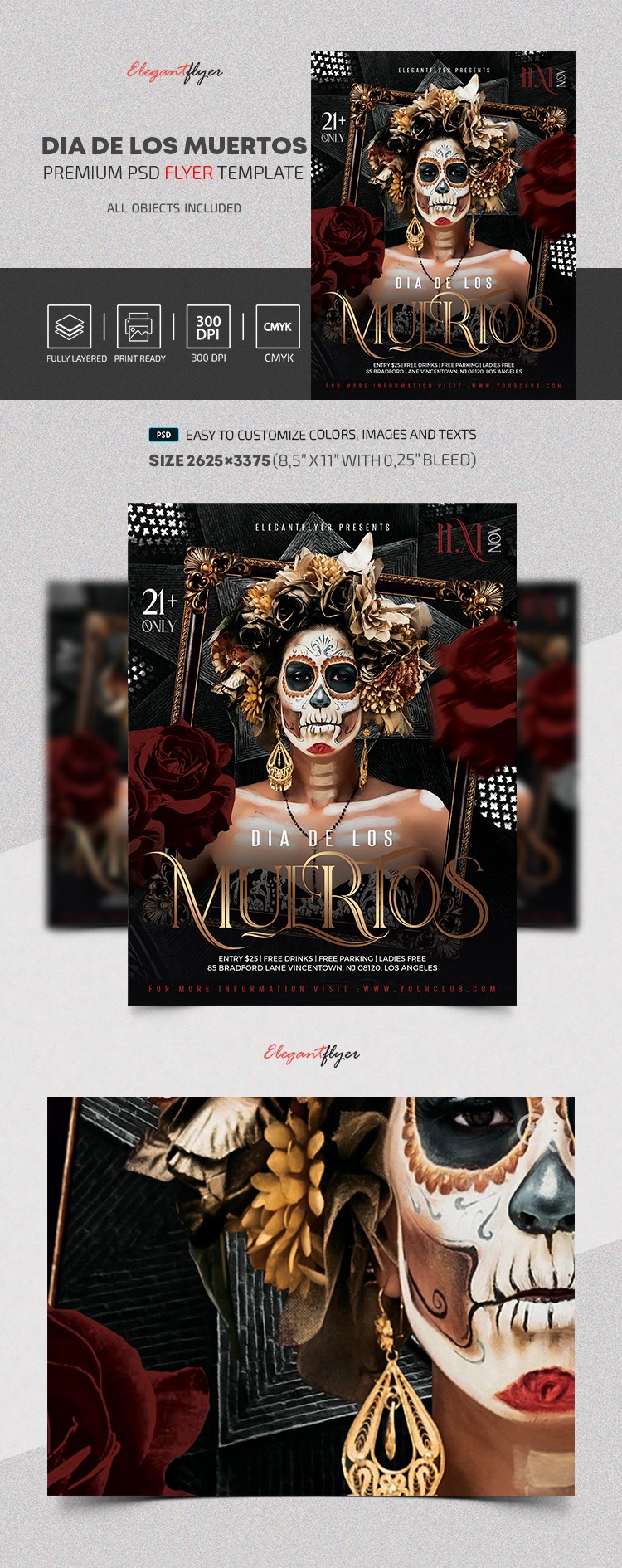 Plakat Dia de los Muertos by ElegantFlyer