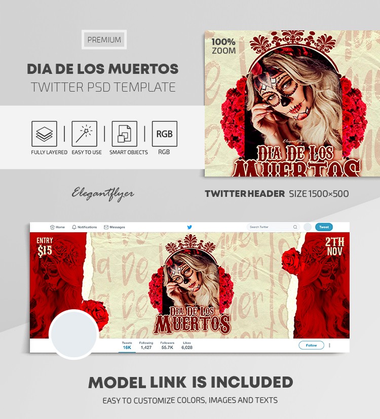 Dia de Los Muertos no Twitter by ElegantFlyer