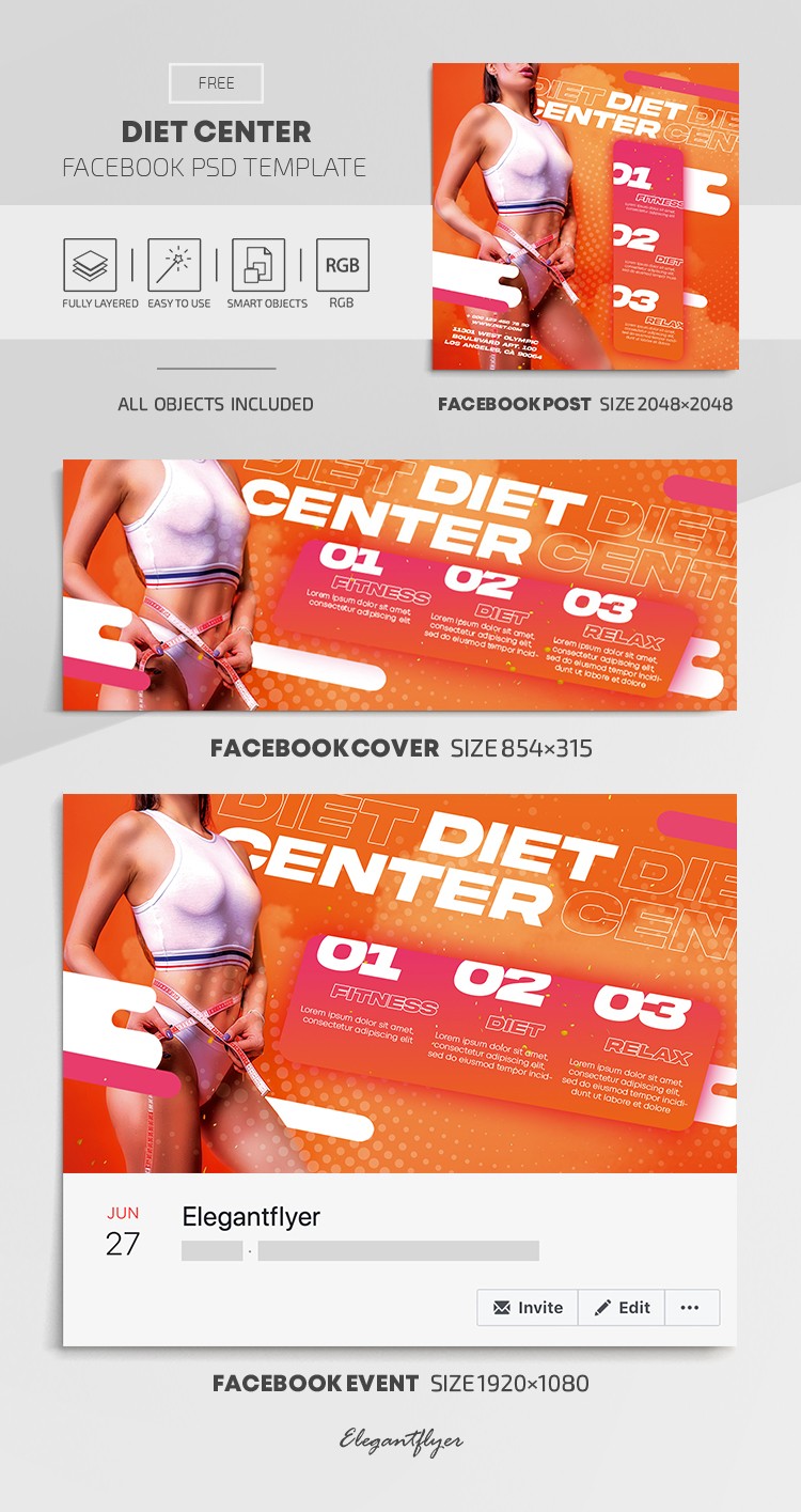 Diet Center Facebook by ElegantFlyer