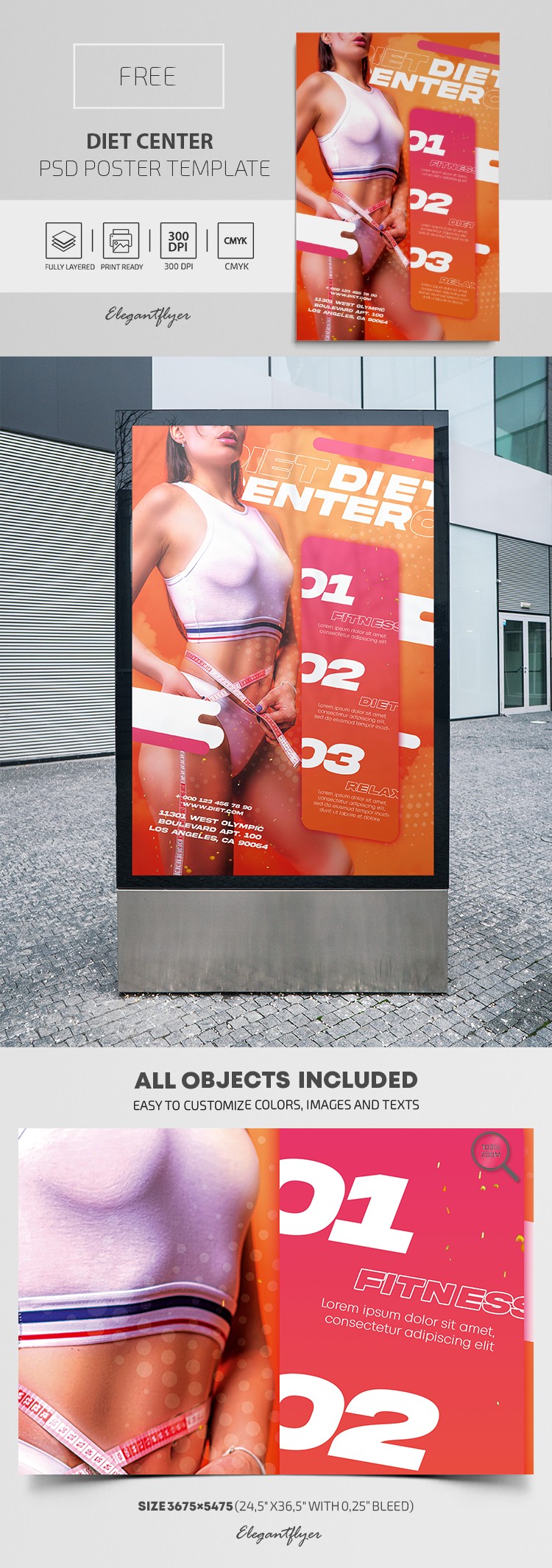 Diet Center Poster - Diätzentrum Plakat by ElegantFlyer