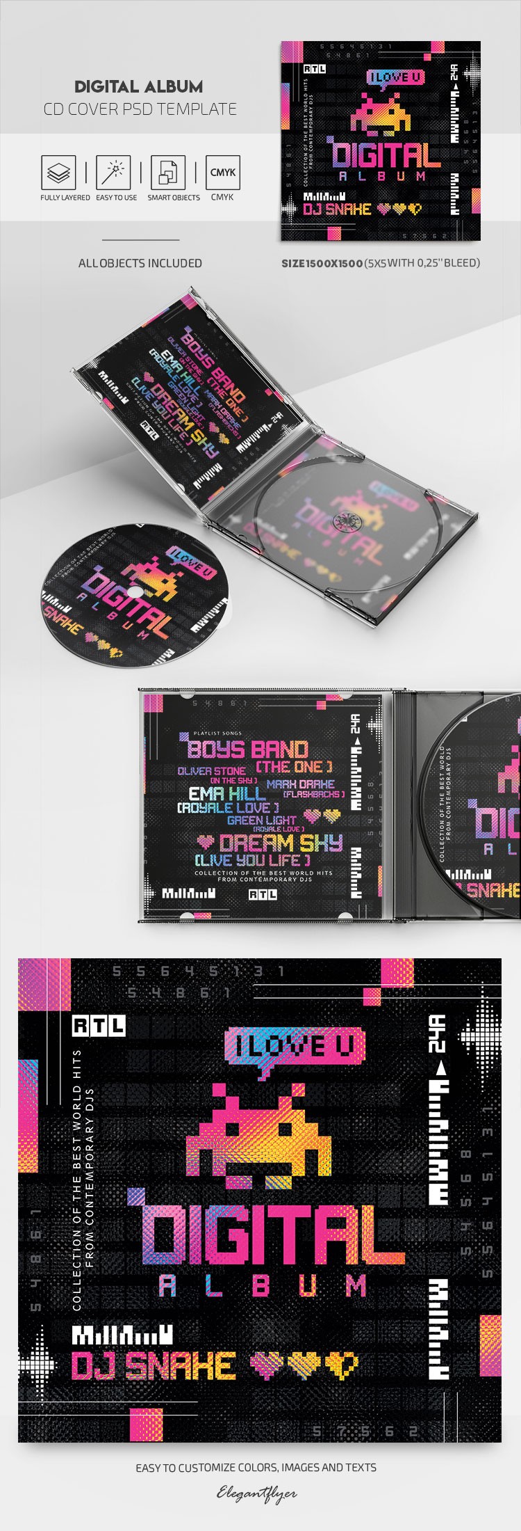 Digitales Album CD-Cover by ElegantFlyer