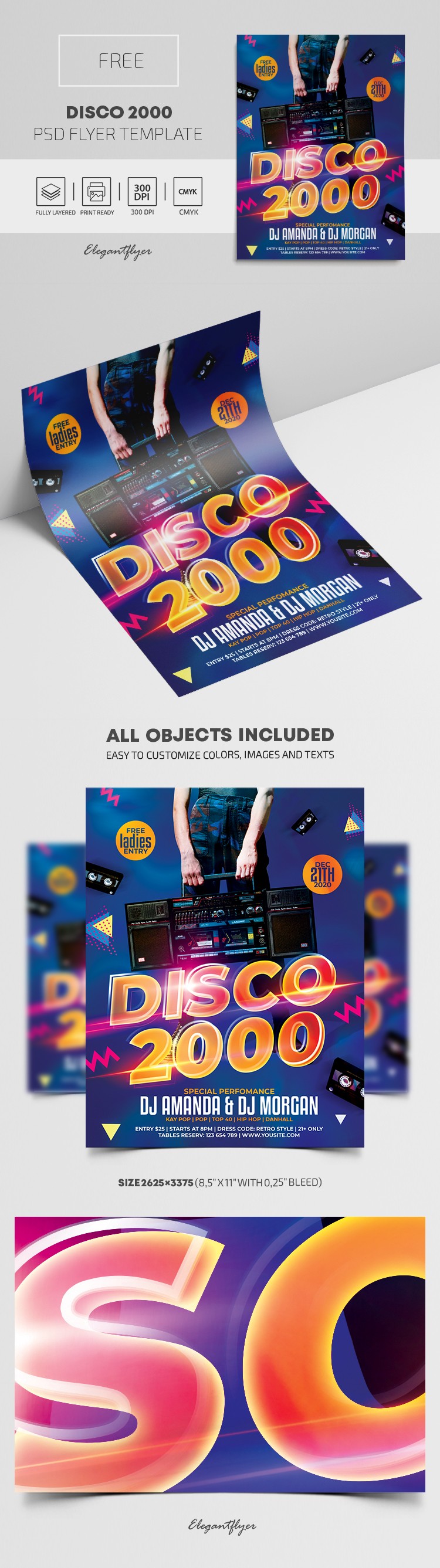 Disco 2000 Flyer by ElegantFlyer