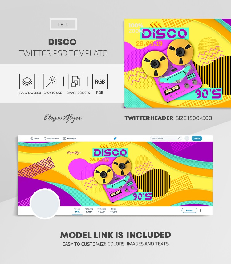 Disco Twitter by ElegantFlyer