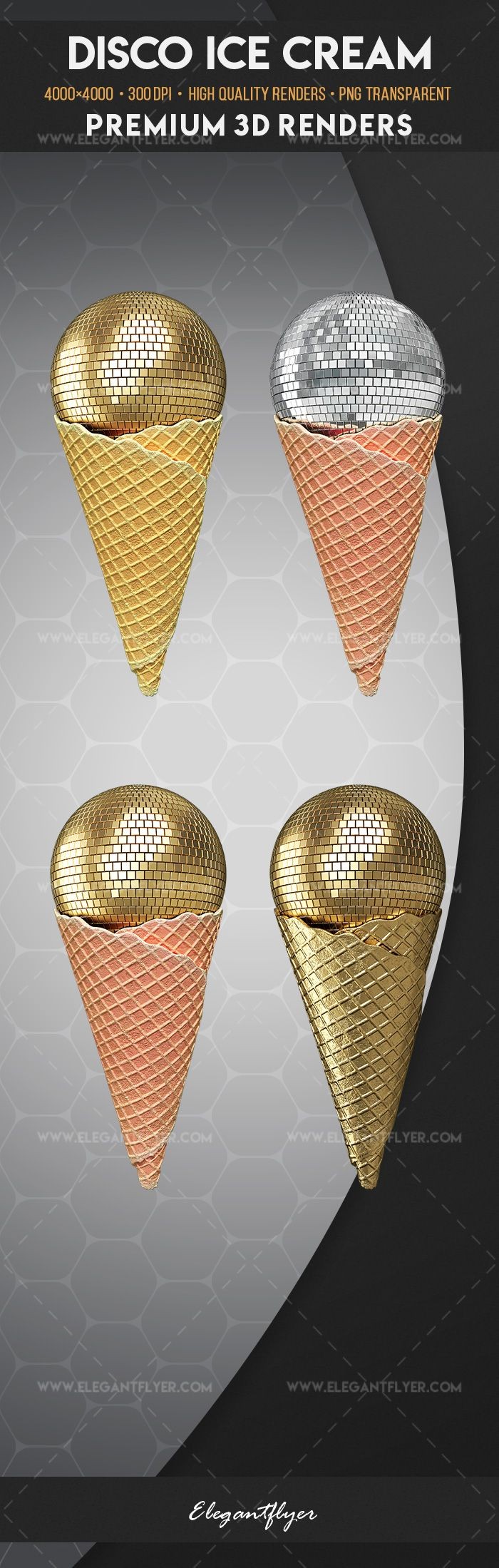 Disco Ice Cream by ElegantFlyer