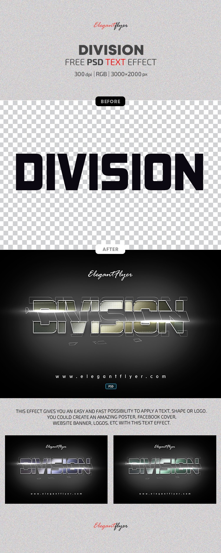 Divisions Texteffekt by ElegantFlyer