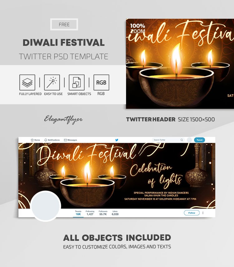 Diwali na Twitterze by ElegantFlyer